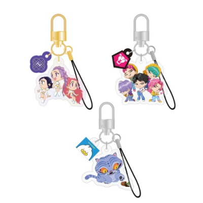 Kpop Demon Hunters - Official Light Stick Keyring Charm (SAJA-BOYS) (accessoires)
