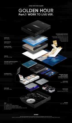 Ateez - Golden hour part.1 work to live ver. (CD Nieuw)