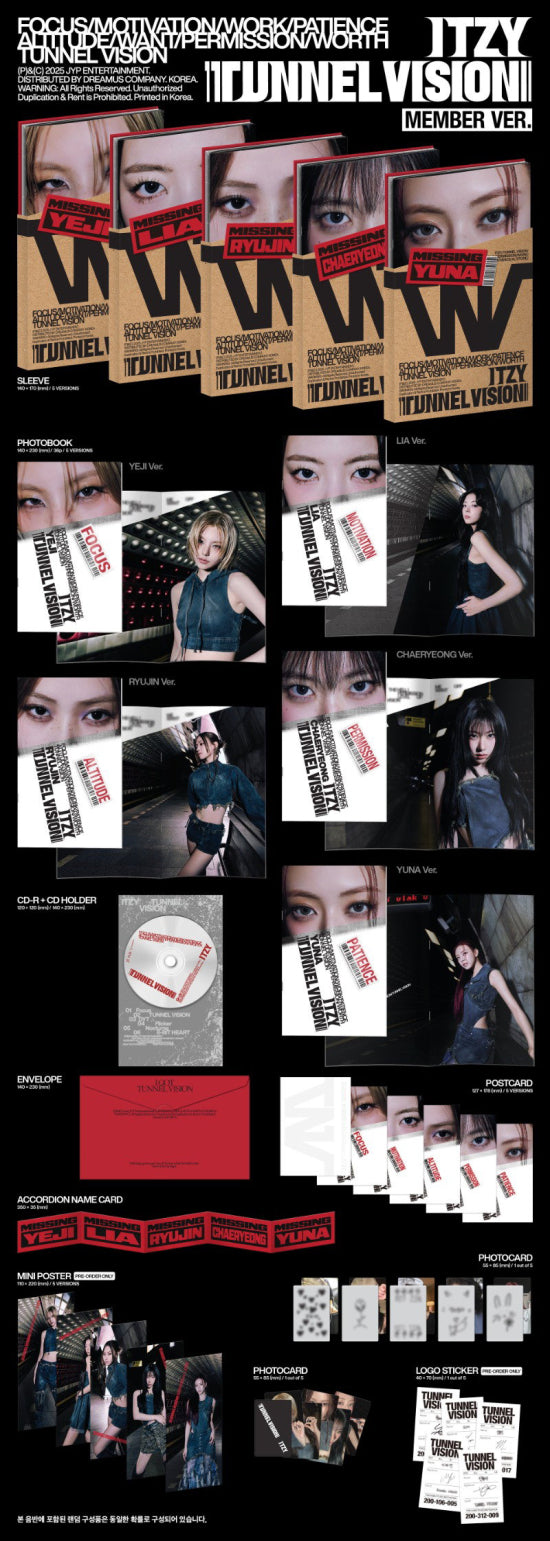 Itzy - Tunnel Vision (Member version) (CD Nieuw)