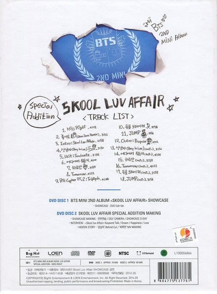 BTS - Skool luv affair (KPOP CD Nieuw)