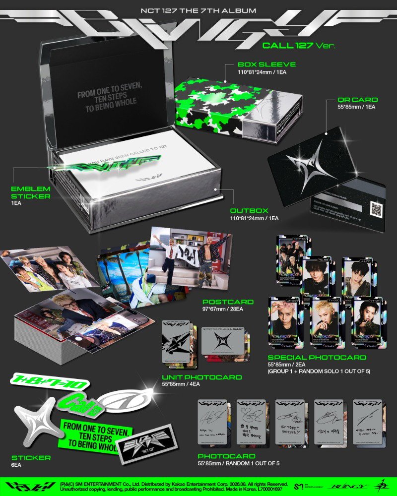 Nct 127 - Blingy (CALL 127 Ver. accessoires)